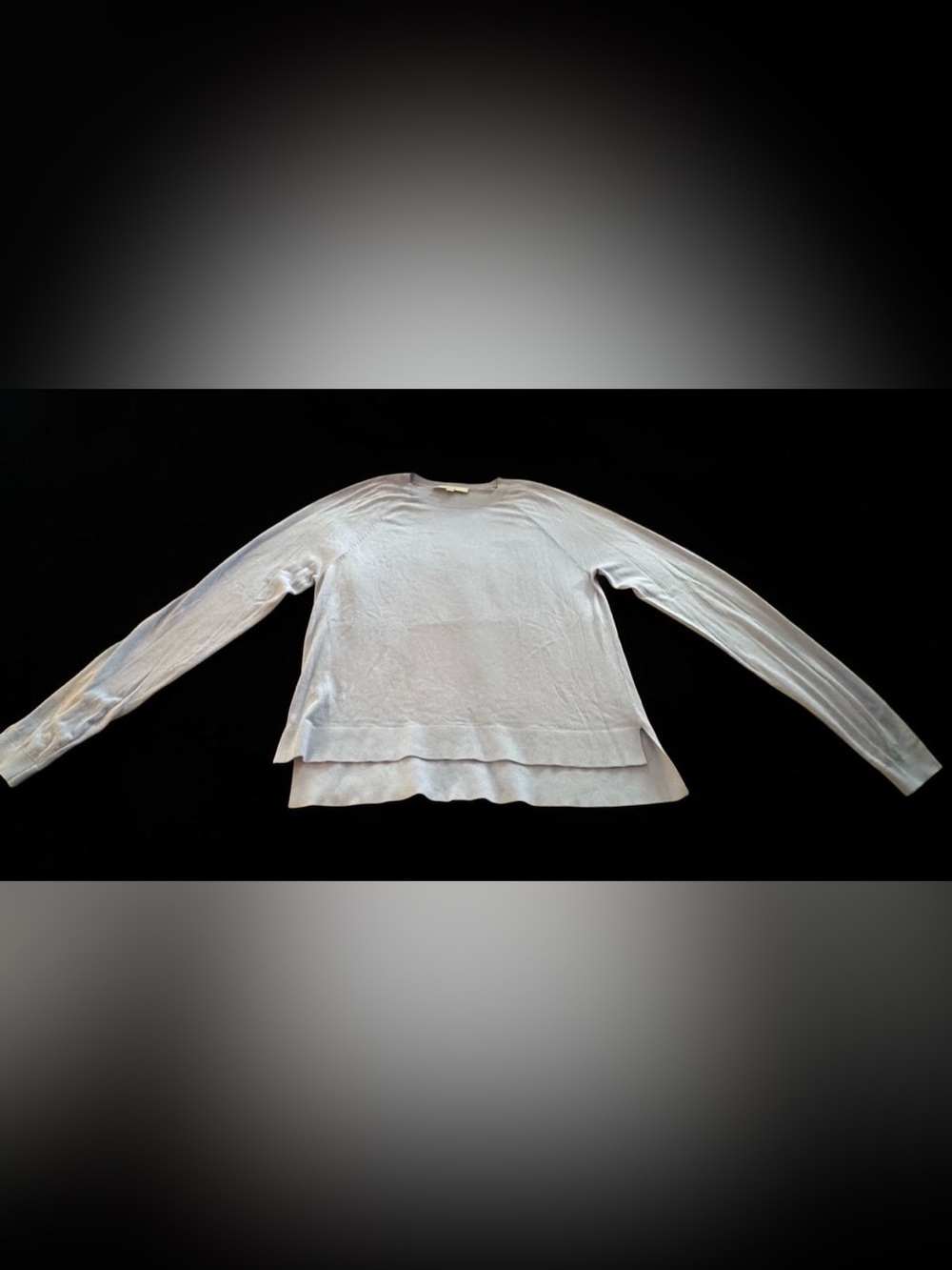NWOT LOFT Pale Blue Long Sleeve High Low Crewneck Sweater